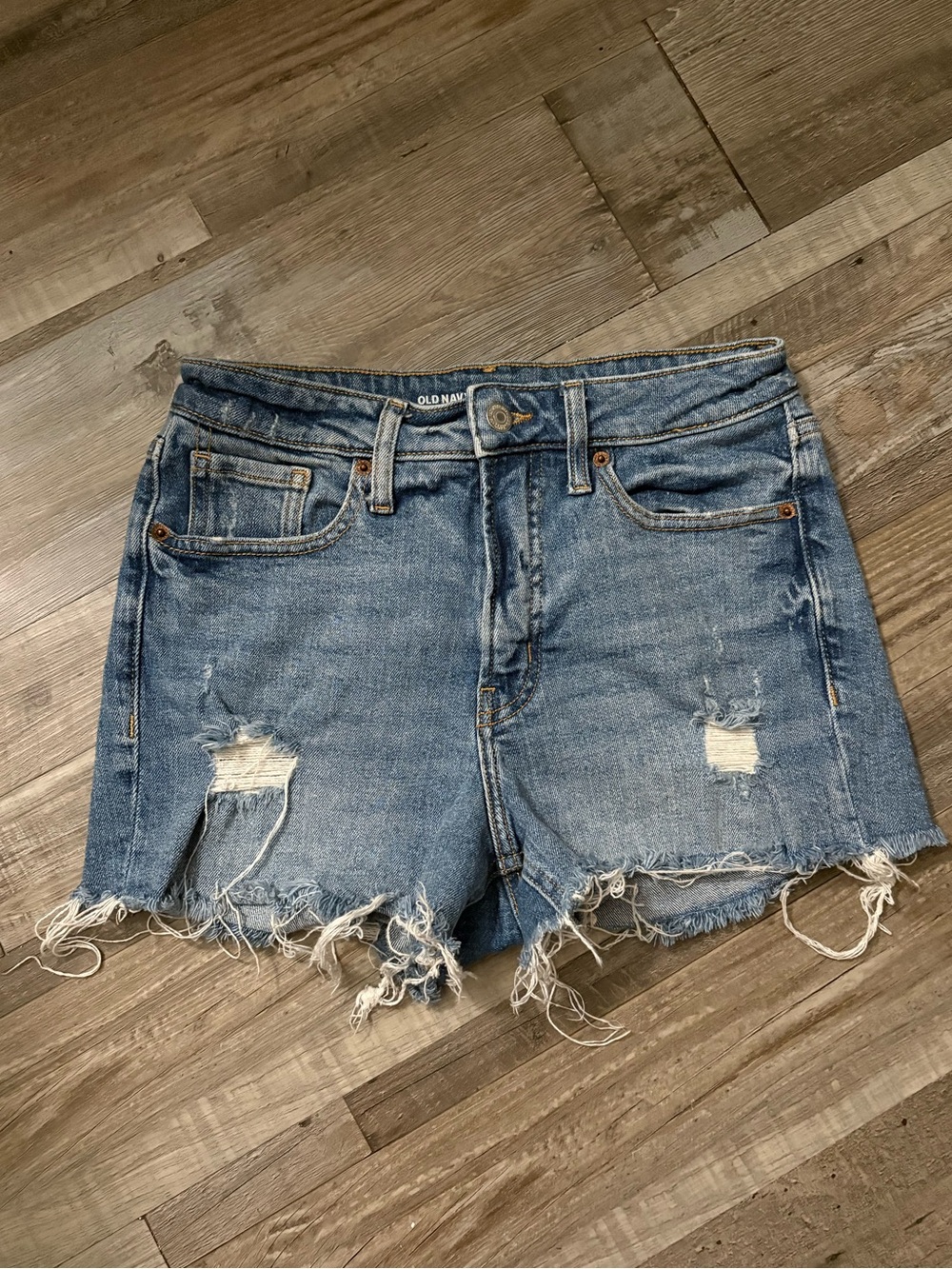 Old Navy Light Blue Distressed Cutoff Jean Shorts